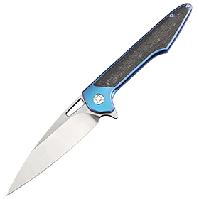 Artisan Archaeo Framelock Blue M390: BK-ATZ1821GBUM