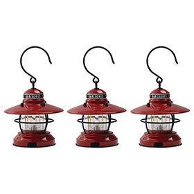 Barebones Living Edison Mini Lantern Red 3pk: BK-BARE277