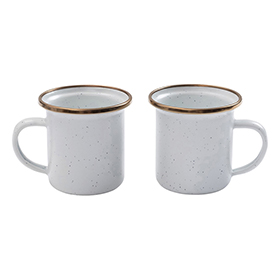 Barebones Living Enamel Espresso Cup Eggshell: BK-BARE394