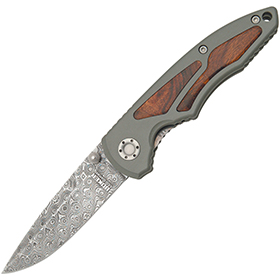 Boker Damascus Linerlock: BK-BO110084DAM