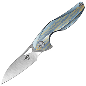 Bestech Knives The Reticulan Framelock Blue: BK-BTKT1810F