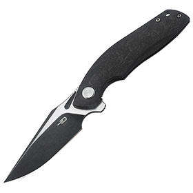 Bestech Knives Ghost Framelock CF Black: BK-BTKT1905C2