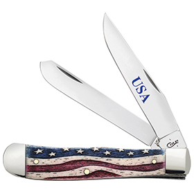 Case Cutlery Patriotic Trapper Smooth Bone: BK-CA64132