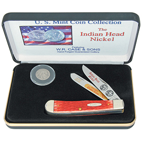 Case Cutlery Indian Head Nickel Trapper Set: BK-CAIHNR