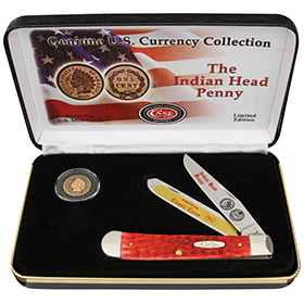 Case Cutlery Indian Head Penny Gift Set: BK-CAIHPRPB