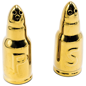 Caliber Gourmet Salt Pepper Shakers Bullet: BK-CBG1036