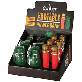 Caliber Gourmet Bullet and Grenade Powerbank: BK-CBGDB01