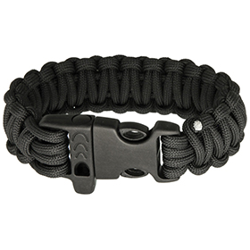 Combat Ready Survival Bracelet Black: BK-CBR359