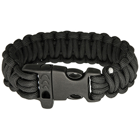 Combat Ready Survival Bracelet Black: BK-CBR361