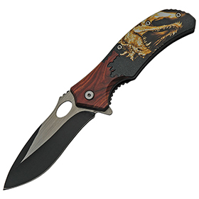 China Made Wildlife Linerlock Dragon A/O: BK-CN300496DR