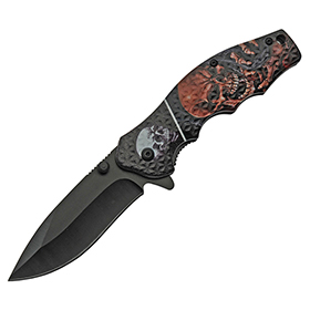 China Made Skull Linerlock A/O: BK-CN300502SS