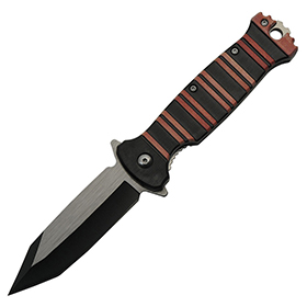 China Made Stripe Linerlock A/O Orange: BK-CN300510OR