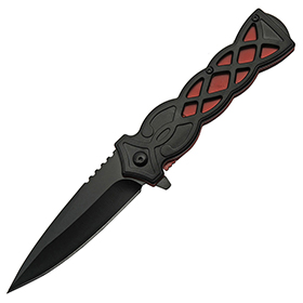 China Made Celtic Linerlock A/O Red: BK-CN300517