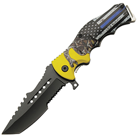 Rite Edge Police Patriot Linerlock A/O: BK-CN300566PO