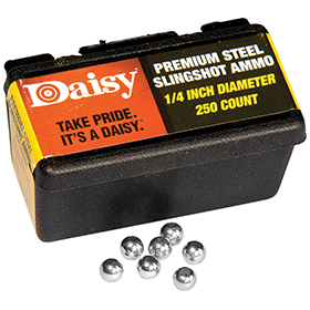 Daisy Steel Slingshot Ammo .25in: BK-DAI8114