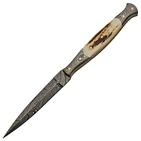 Damascus Slim Fixed Blade: BK-DM1178