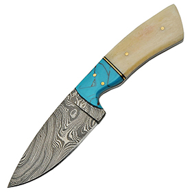 Damascus Fixed Blade Bone: BK-DM1186