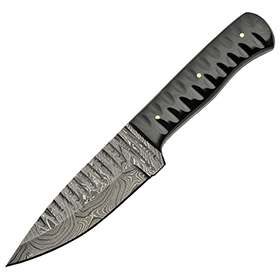 Damascus Sharktooth Fixed Blade Horn: BK-DM1198HN