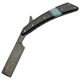 Damascus Razor Horn Turquoise: BK-DM1203