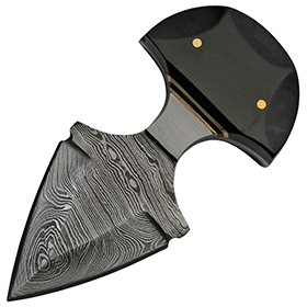 Damascus Black Widow Push Dagger: BK-DM1248