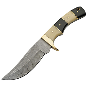 Damascus Hunter Horn/Bone: BK-DM1313HB