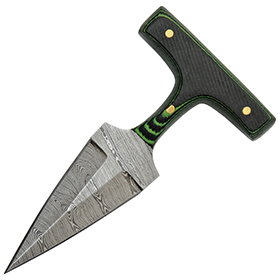 Damascus Push Dagger Micarta Green: BK-DM1317GN