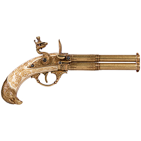 Denix French 2 Barrel Flintlock: BK-DX1305