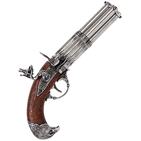 Denix French 4 Barrel Flintlock: BK-DX1307