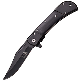 Elk Ridge Classic Linerlock A/O Black: BK-ERA009BK