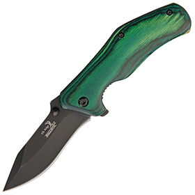 Elk Ridge Linerlock Green A/O: BK-ERA013GW