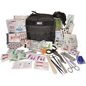 Elite First Aid GP IFAK Level 2 Kit Black: BK-FA185BK