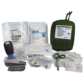 Elite First Aid Gunshot Trauma Kit OD: BK-FAGSTKOD