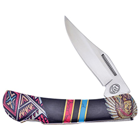 Frost Cutlery Warrior Black Wood/Turquoise: BK-FSHS123BRB