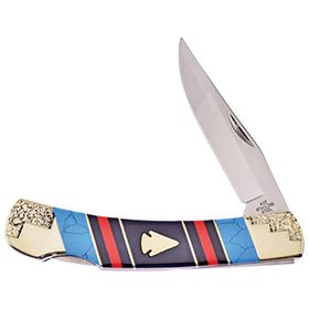 Frost Cutlery Lockback Assorted Stone: BK-FSHS536AH5