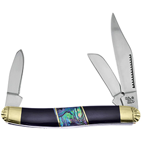 Frost Cutlery Wrangler Buffalo/Abalone: BK-FSW112BHAB