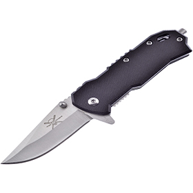 Frost Cutlery Tac Linerlock Black G10 A/O: BK-FTX38BG10