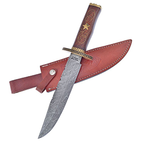 Frost Cutlery Bowie Damascus Walnut: BK-FVFD52