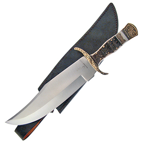 Frost Cutlery Bowie Stacked Stag: BK-FWT194