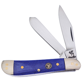 Frost Cutlery Dog Leg Trapper Blue Bone: BK-FWT975BLSB