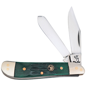 Frost Cutlery Dog Leg Trapper Green Bone: BK-FWT975DGJB