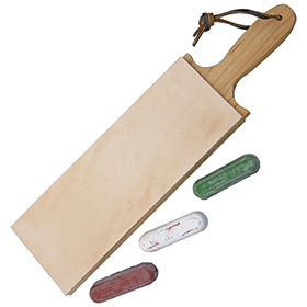 Garos Goods Paddle Strop 3in w/Compound: BK-GG3DSLSC