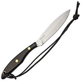 Grohmann Trout & Bird Knife Black Linen: BK-GRM2S