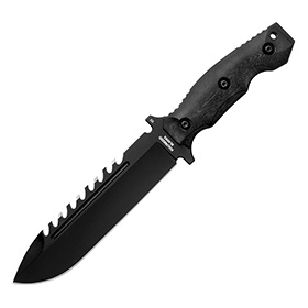 Halfbreed Blades Large Survival Knife Black: BK-HBBLSK01