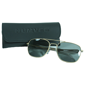 Humvee Pilot Sunglasses: BK-HMV52BTAN