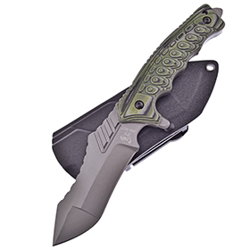 Hen & Rooster Fixed Blade Green: BK-HR007