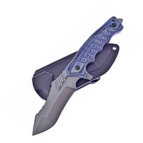 Hen & Rooster Fixed Blade Blue: BK-HR007BL