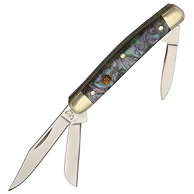 Hen & Rooster Stockman imitation Abalone: BK-HR303IAB