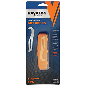 Havalon Gut Hook 3pk With Blade Holder: BK-HVGHC3