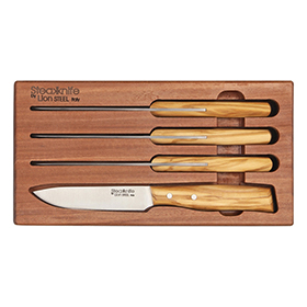 LionSTEEL Four Piece Steak Knife Set: BK-LST9001SUL