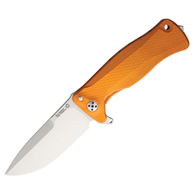 LionSTEEL SR11 Satin Orange Framelock: BK-LSTSR11AOS